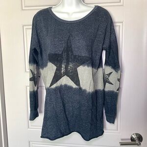 Y2K Grey Star Crewneck Sweatshirt